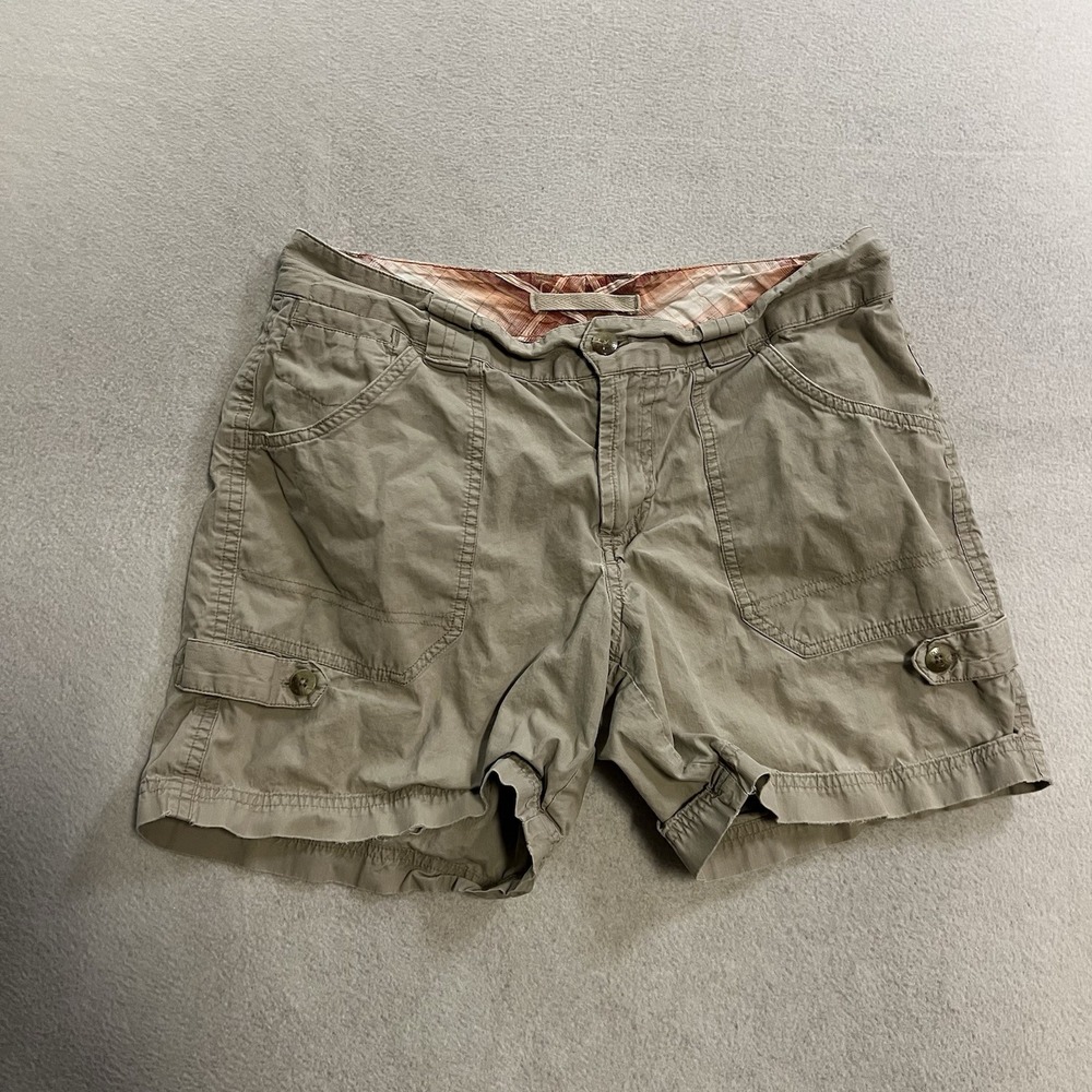 Columbia Cargo Shorts Womens Size 8 Khaki Beige Outdoors Hiking 5.5" Inseam